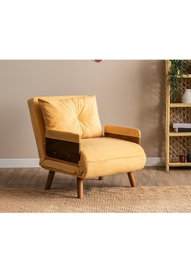 Pafu Cosmo Tekli Katlanır Yataklı Koltuk - Soho Hardal Hardal