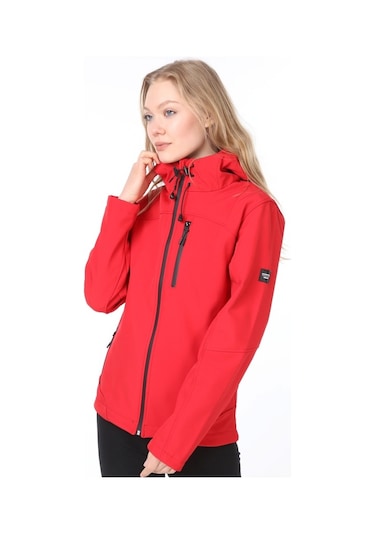Ghassy Co.Kadın Su Rüzgar Geçirmez Softshell Mavi Spor Mont 500518795