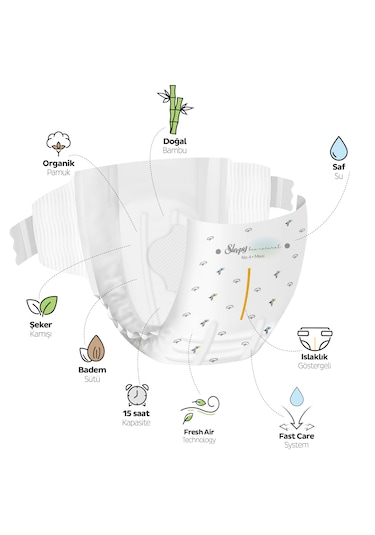 Sleepy Bio Natural Premium Plus Gross Paket Bebek Bezi 6 Numara Xlarge 100 Adet