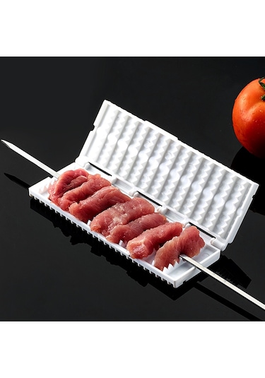 Cbtx Fonksiyonel Barbekü Giyim İpi Takım Tezgahı Et Sebze Kebap Şiş Gümüş