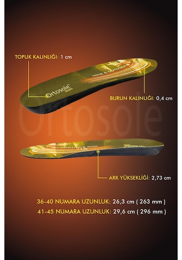 Ortosole Ağır İşler için Ekstra Destek Giderici Tabanlık