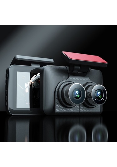 Createtech 4in Şeffaf Araba Dikiz Aynası Dash Cam Geniş Açı Kayıt Otomatik Güvenlik Kamerası
