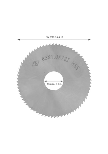 Symbee Hss 72 Dişli Kesici Disk - Çelik, Alüminyum, Ahşap, Plastik İçin Uygun - 63x1x16 Mm - Daire Testere, Miter Testere Aksesuarı