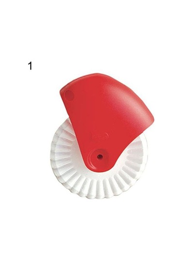 Vkemall Manuel Dalgalı Pastry Kesici, Pasta Ve Hamur Kesim Aracı, Mutfak Küçük Aleti - Beyaz 1 Adet Beyaz