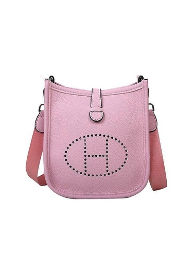 Moda Kadın Düz Renk Basit Küçük Kare Çanta Doku Tek Omuz Çapraz Askılı Pu Harf Bayan Çanta Haki Diğer