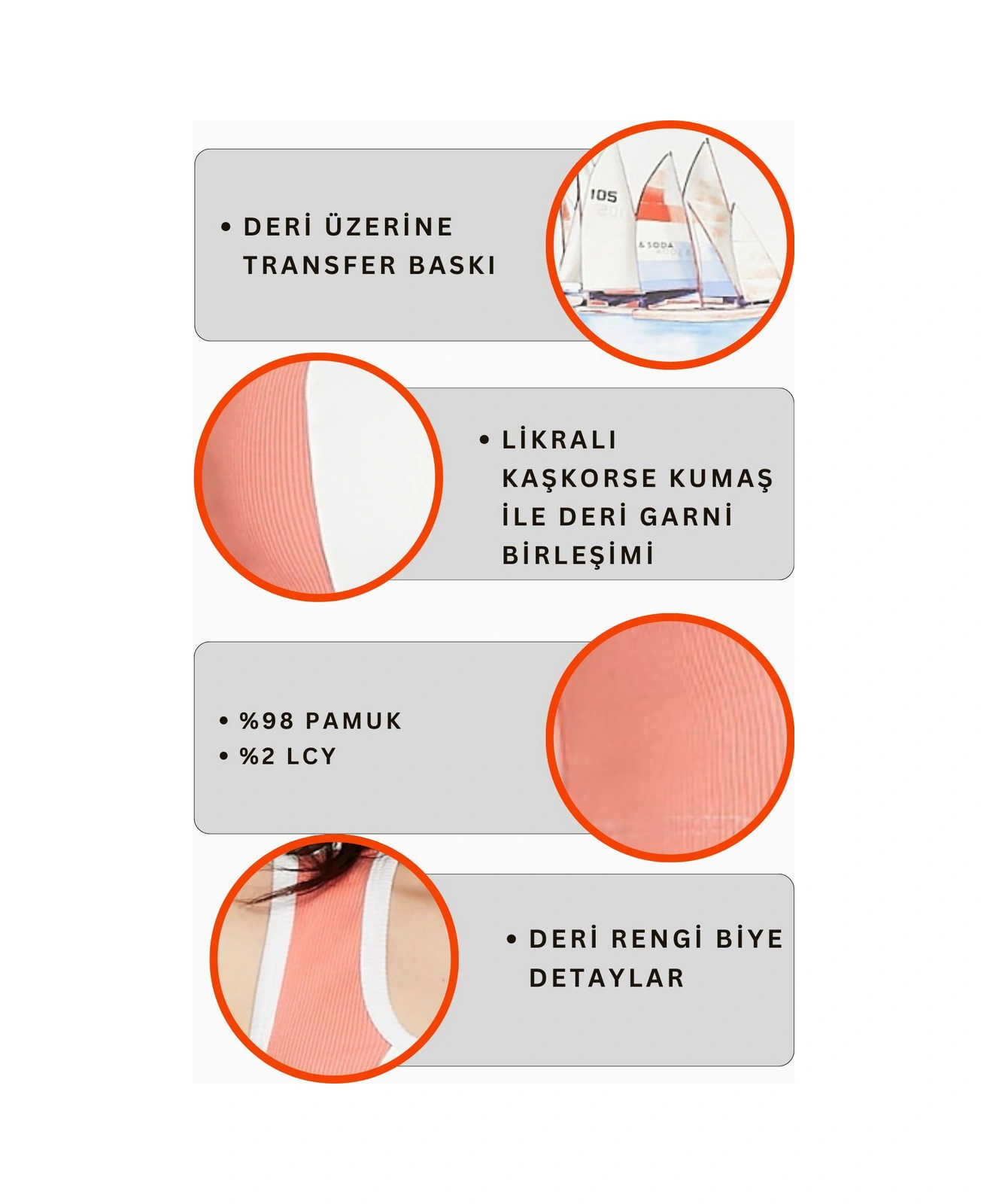 Kadın Deri Crop Ribana Kaşkorse Likralı Deri Garnili Baskılı Crop Büstiyer Deri Üzeri Baskılı Crop Pembe