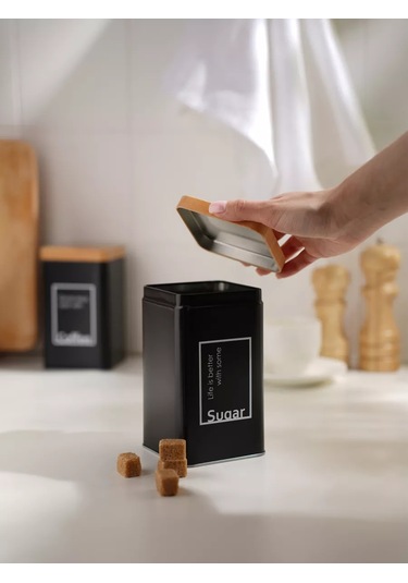 Skyphos 1 Litrelik "sugar" Serbest Düşen Ürünler Kabı, 9x15 Cm 147754479 Siyah