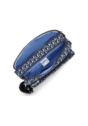 Kıplıng Abanu M Orta Boy Omuz Çantası Desenli 3d K Blue Mavi