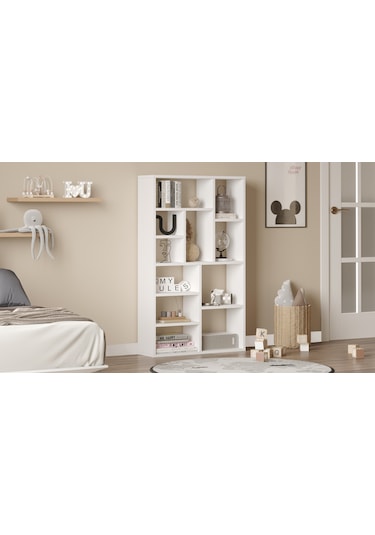 Robin Home Oscar Kitaplık 124cm Beyaz