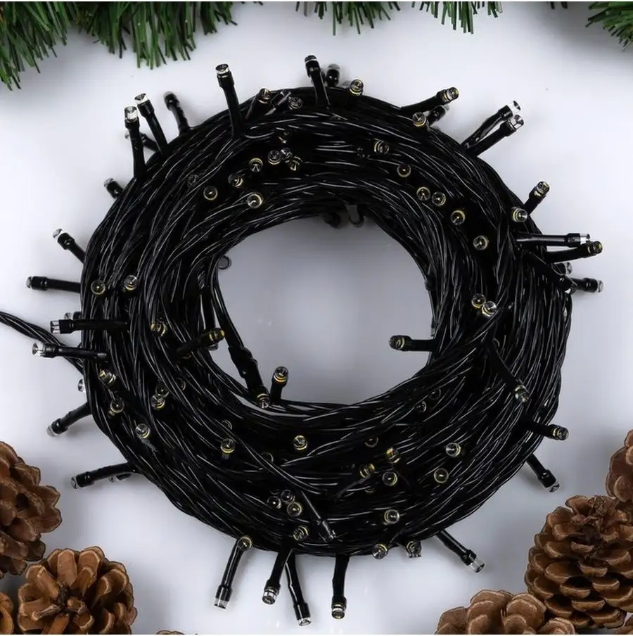 Luazon Lighting 20 Metre Uyumlu Yılbaşı Sıcak Beyaz Ağaç Yaka İsterseniz Şeffaf İpeksi 15288218 Beyaz