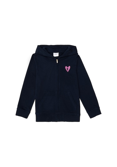 U.S. Polo Assn. Kız Çocuk Lacivert Fermuarlı Basic Sweatshirt 50296390-VR033 U.S. Polo Assn. Kız Çocuk Lacivert Fermuarlı Basic Sweatshirt 50296390-VR033