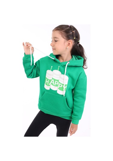 Toontoy Kız Çocuk Baskılı Sweatshirt Somon