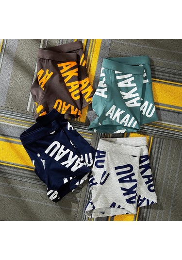 Yeşil Nefes Alabilen Harfler Gençlik Kişilik Sevimli Dörtgen Pantolon Trend Erkek İç Çamaşırı Erkek Pamuk Boxer Şort Yeşil Nefes Alabilen Harfler Gençlik Kişilik Sevimli Dörtgen Pantolon Trend Erkek İç Çamaşırı Erkek Pamuk Boxer Şort