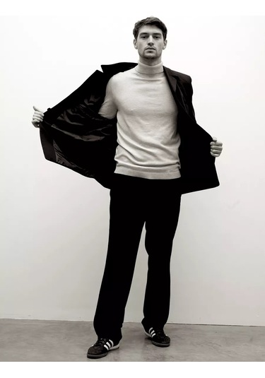 Modify İnce Temel Pamuklu Balıkçı Yaka Kazak 181382949 Gri