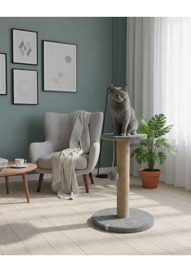 Reyo Pet Stepli Kedi Tırmalama Tahtası Gri