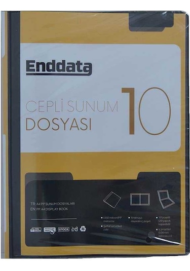 Enddata Ön Cepli Sunum Dosyası 10'lu Siyah 1210-3