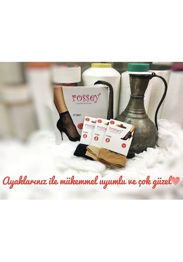 Rossey Parlak Fit(15D) Soket Çorap (12 Çift)