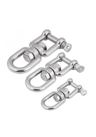 2'li Paslanmaz Kilitli Fırdöndü. 8mm. Çapa Fırdöndüsü