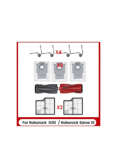 Snoweagle Roborock Saros 10 Elektrikli Süpürge Parçaları Ana Yan Fırça