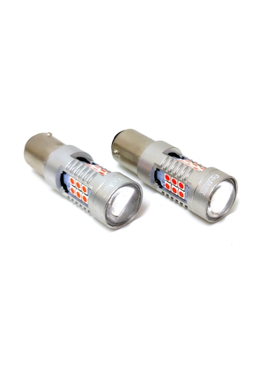 Femex  Platinum P21W-1157-15W- Çift Duy Şaşı Led Ampul Kırmızı Mer