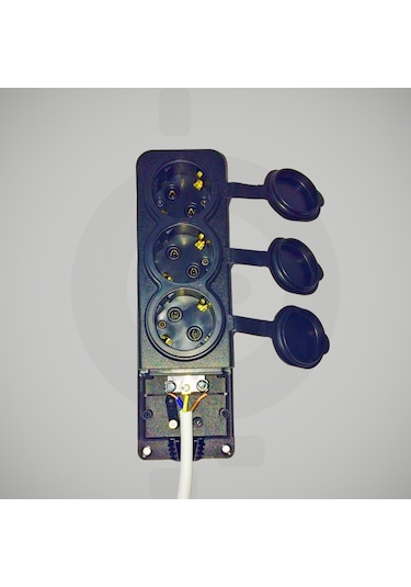 Monofaze Kauçuk 3'lü Priz