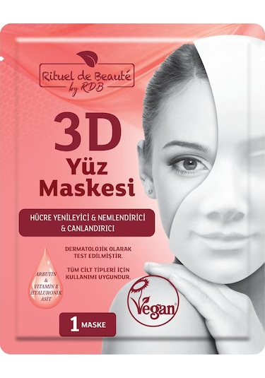 Rituel De Beaute Hücre Yenileyici ve Canlandırıcı 3D Yüz Maskesi