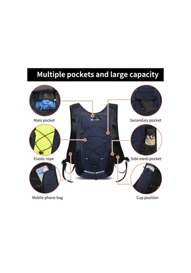 Skycıty Yürüyüş Sırt Çantası Su Geçirmez Hafif Seyahat Sırt Çantaları Erkekler Kadınlar İçin Katlanabilir Spor Sırt Çantası Su Mesanesi İle Binicilik Kamp İçin 381