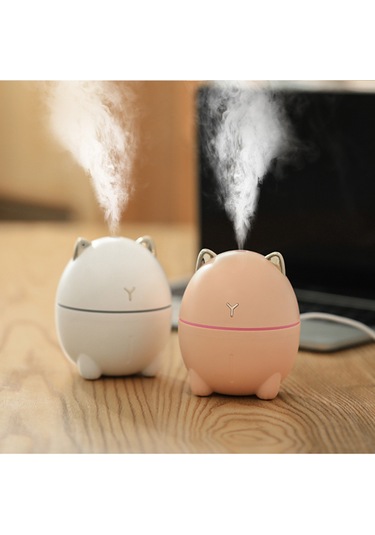 Konesam Usb Ev Ofis Nemlendirici 200ml - Sessiz Çalışma, Renkli Led Işık, Cilt Nemlendirme - Beyaz