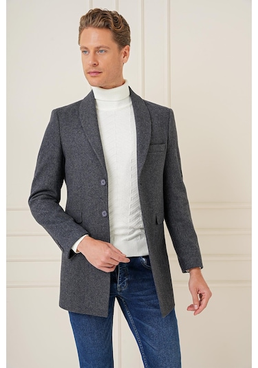 Ka 084 Slim Fit Lacivert Spor Kaban Lacivert