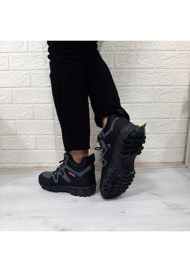 Sky Blue Mavi 0050 Fermuarlı Bağacaklı Kaymaz Erkek Bot 001