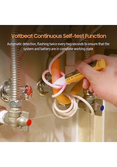 Prestigegoods Fluke Mini El Tipi Multimetre Temassız Voltaj Test Kalemi Yüksek Hassasiyet Siyah-turuncu