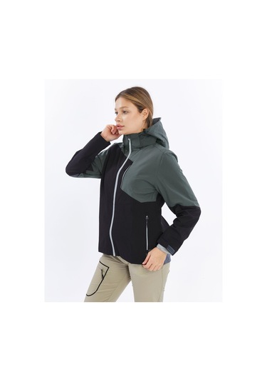 Mapamyumco Windbreaker Kadın Ceket-füme-siyah Füme