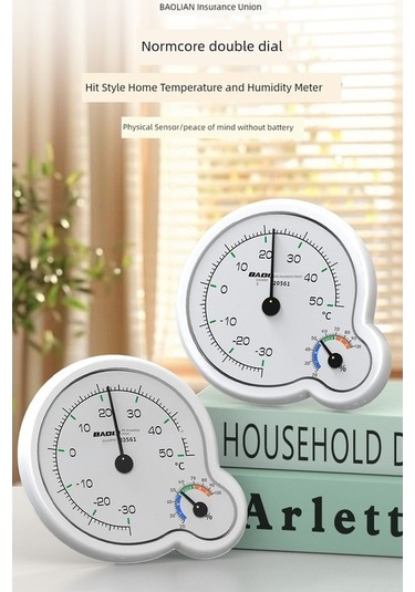 Trendooze Minimalist Beyaz İç Ortam Higrometre - 10 Kancalı Um57478-4