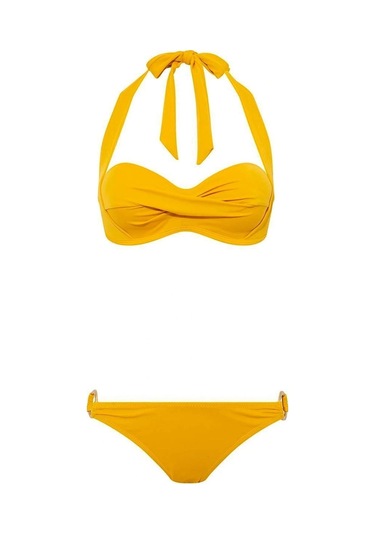 U.S. Polo Assn. Kadın Hardal Bikini Takım