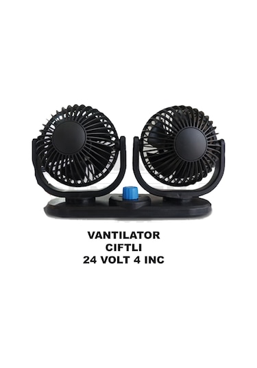 Beyaztuning 24 Volt Çift Başlı 4 Inch Araç İçi Fan Oto Vantilatör