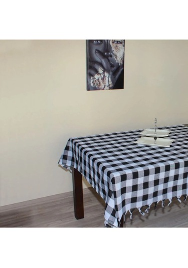 Çok Amaçlı Piknik Masa Örtüsü Sofra Bezi Siyah 150x150