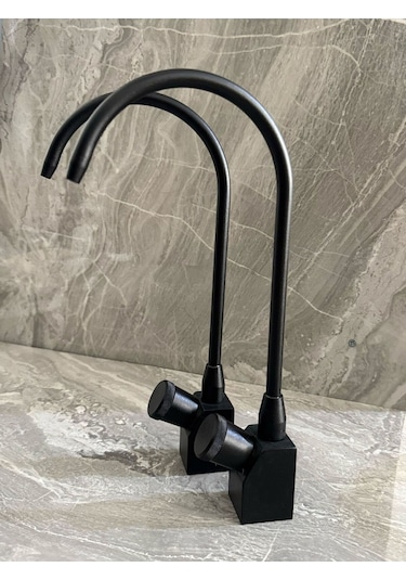 Rudi Armatür Arıtma Musluğu Aç Kapa Musluk Tek Yol 1 Adet Siyah