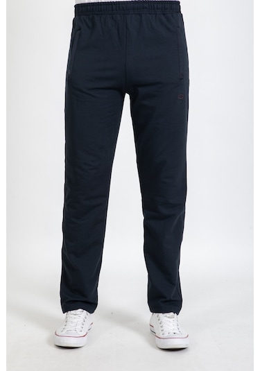 Erkek Pantolon Kesim Beli Lastikli Likralı Kompak Eşofman Altı 2570-lacivert - M Lacivert