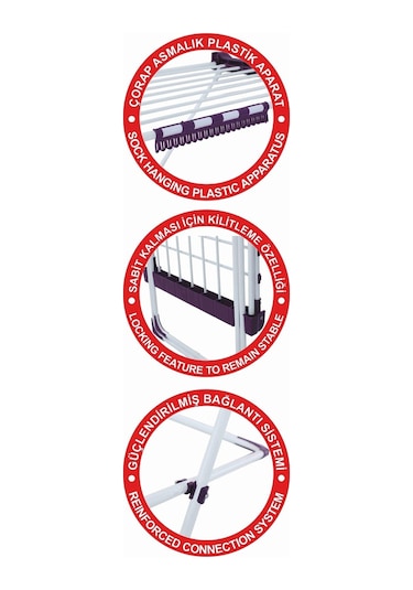 Harbinger Mm860 Lora Çamaşır Kurutma Askısı Ekstra Uzun, Ekstra Geniş