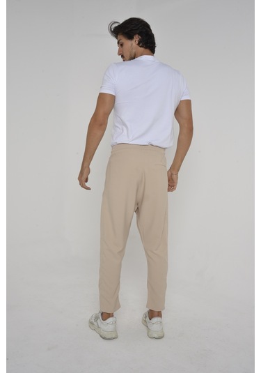 Baykim Sports Wears Unisex Modern Şalvar Pantolon Krem