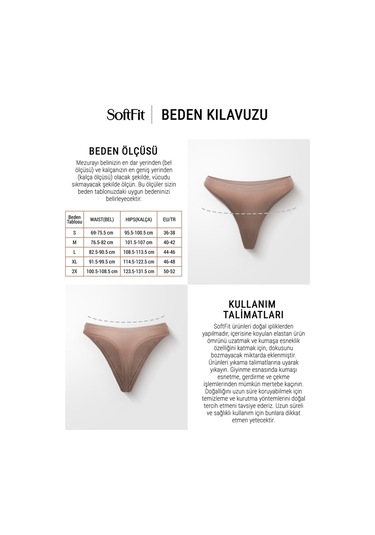 İz Yapmayan Basic Kadın V Tanga Külot Modal Pamuk 6'lı - Softfit Latte,bronz,bitter