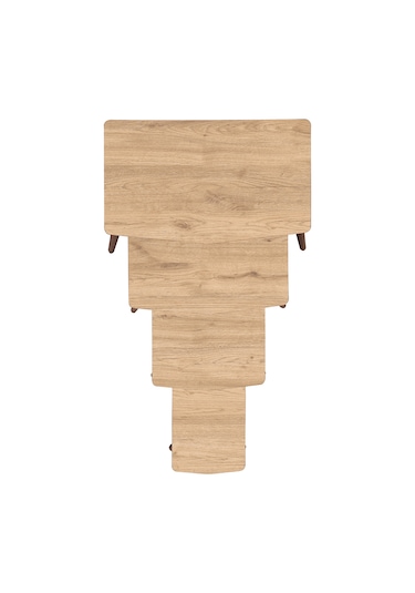 Vovvahome Vega 4lü Dörtlü Mdf Ahşap Zigon Sehpa - Meşe