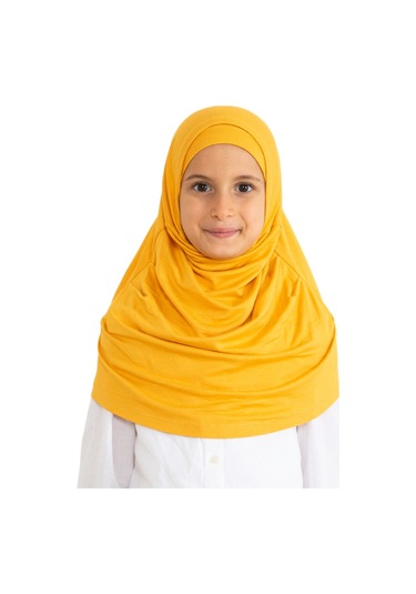 Çocuk Hazır Giyim Başörtüsü Şal Turban Viskon - Sarı SArı