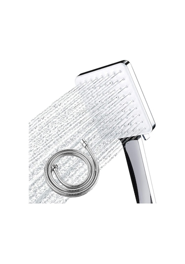 Ximistore9 6 Fonksiyonlu El Tipi Duş Sihirbazı Seti - Amerikan Stili Gizli Montajlı, 1.5m Hortumlu, 360 Ayarlanabilir, Şiddetli Mesaj Ve Buhar Özellikli Gümüş