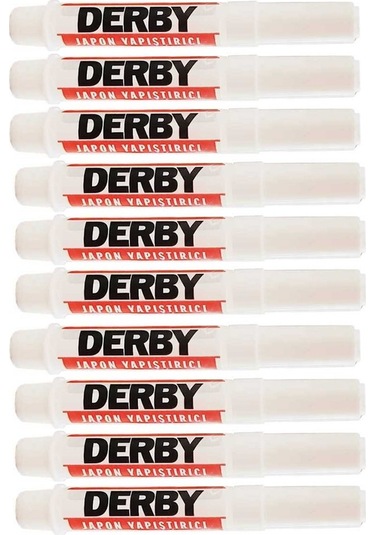 Japon Yapıştırıcısı Derby 10 Adet Mini Parmak Japon Yapıştırıcı Kuvvetli Hızlı Yapıştırıcı 1.5 Gr 10 Adet