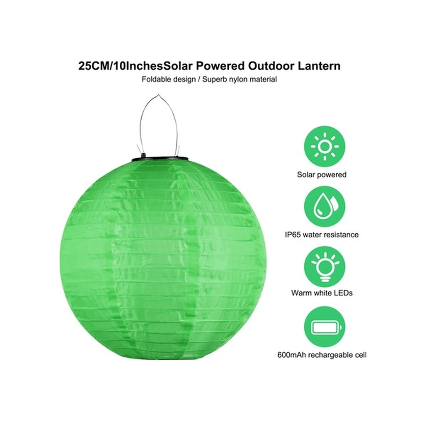 Tongxida Yeşil Güneş Enerjili Dış Fener, Ip65, 600mah Pil, 25cm, Yüksek Kullanım Sıklığı