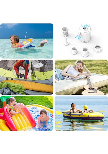 Yifomall Outdoor Mini Hava Pompa, 3.5 Kpa Basınç, 180l/dak Akış, 400 Lümen Işık Ve Sos Fonksiyonu İle Abs Malzeme