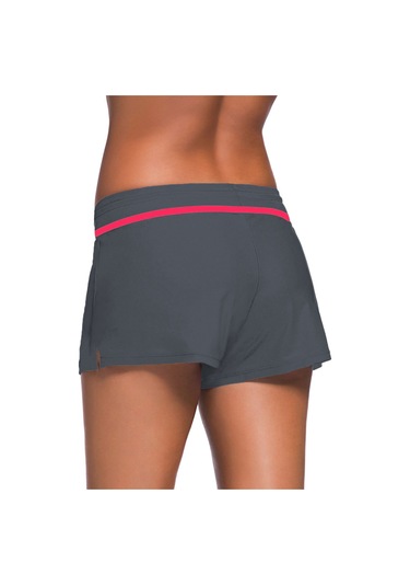 Mufunye Bayan Yazlık Düz Paça Mayo Şortu İç Astar Gri Pembe Cn:xl Diğer