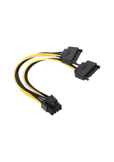 Mufunye 2 Adet Pcı-e 8pin 6+2pin Grafik Kart Güç Kablosu, Çift 15pin Sata'dan Dönüştürücü, Yüksek Akım Destekli, Bilgisayar Upgrade Ve Tamiri İçin