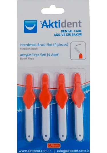 Aktident Arayüz Fırçası 0.45 MM 4'lü